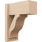 Ekena Millwork 8-in W x 16-in D x 20-in H Funston Block Rough Cedar Woodgrain TimberThane Outlooker, Primed Tan OUTUR080X16X20FST44RCPR - alternate 1